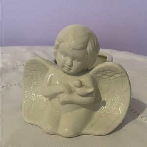 Cream Angel Figurine Home Accent - planter